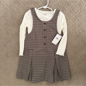 Primark Black and White Checkered Kids Dress size 4-5